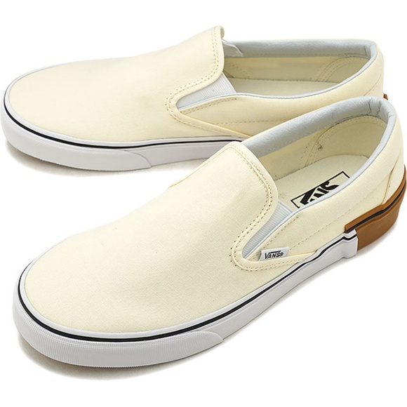 vans slip on beige